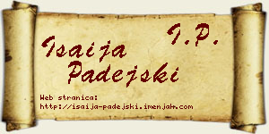 Isaija Padejski vizit kartica